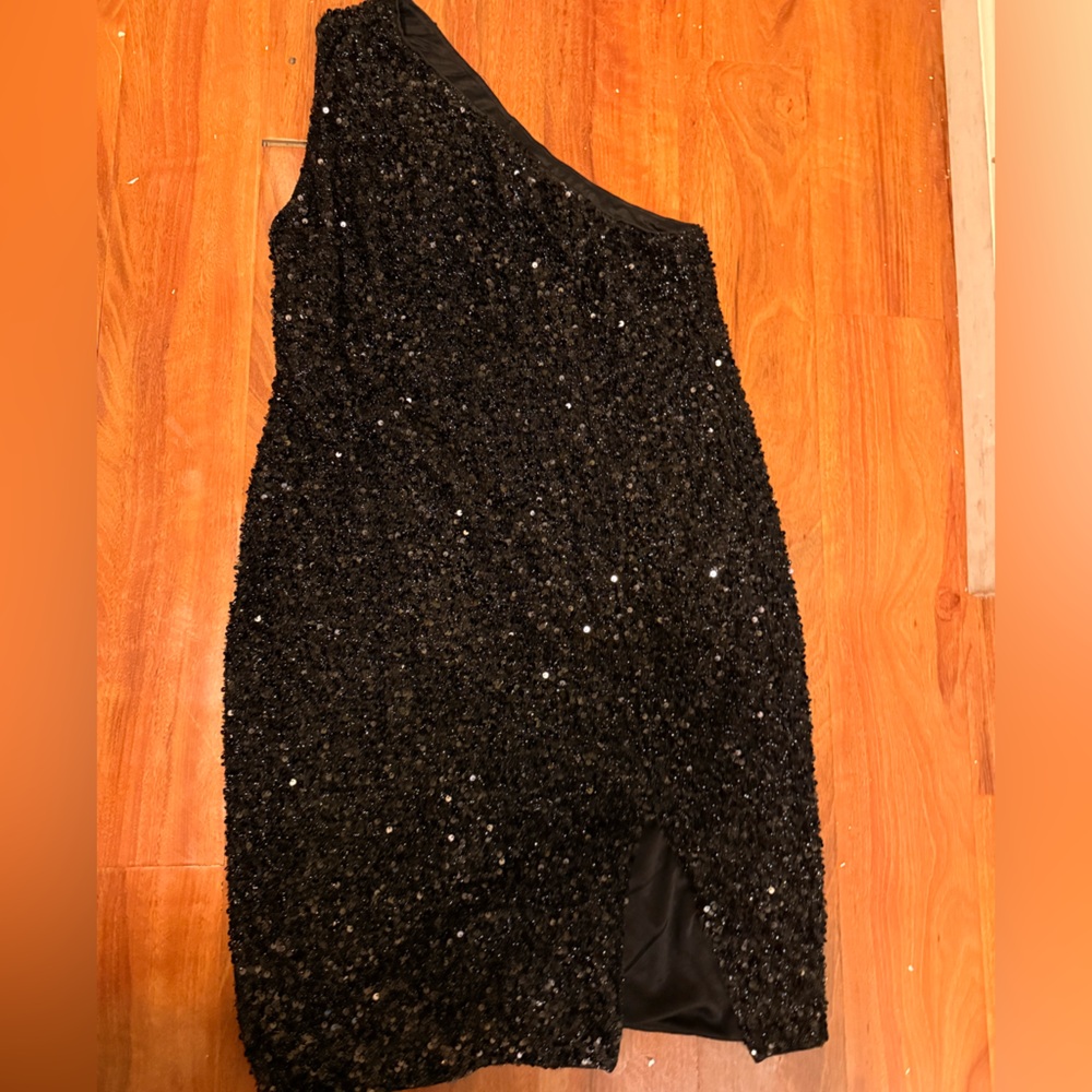Black sequin dress